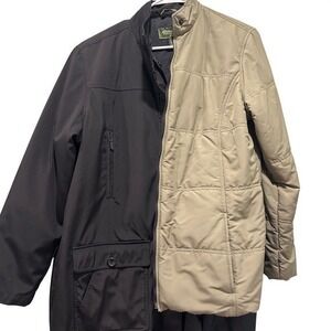 Eddie Bauer Women's‎ Black 3-in-1 Parka Jacket Size L Waterproof Outerwear